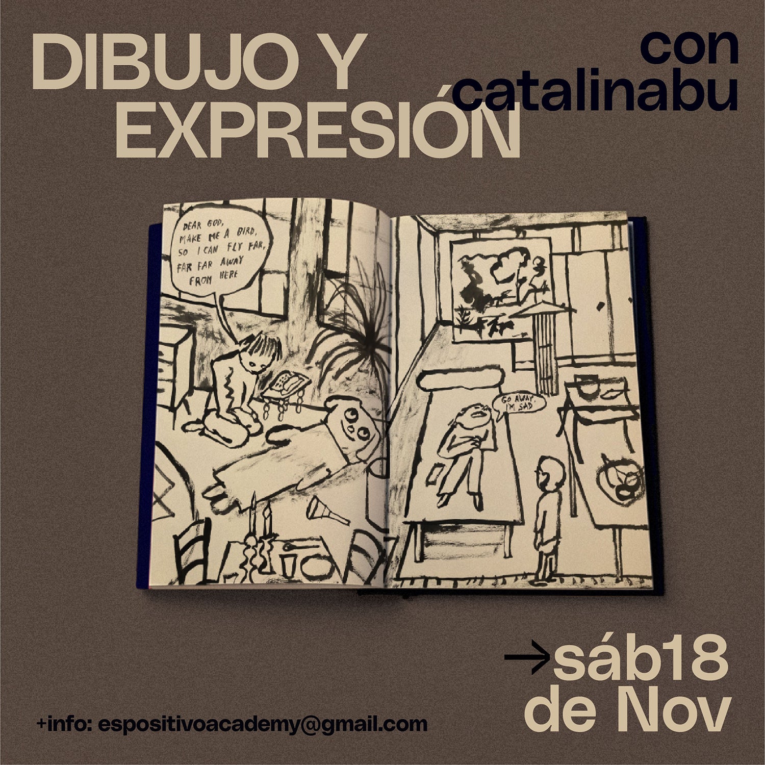 Taller de dibujo y expresión con Catalina Bu <br> Sábado 18 de noviembre