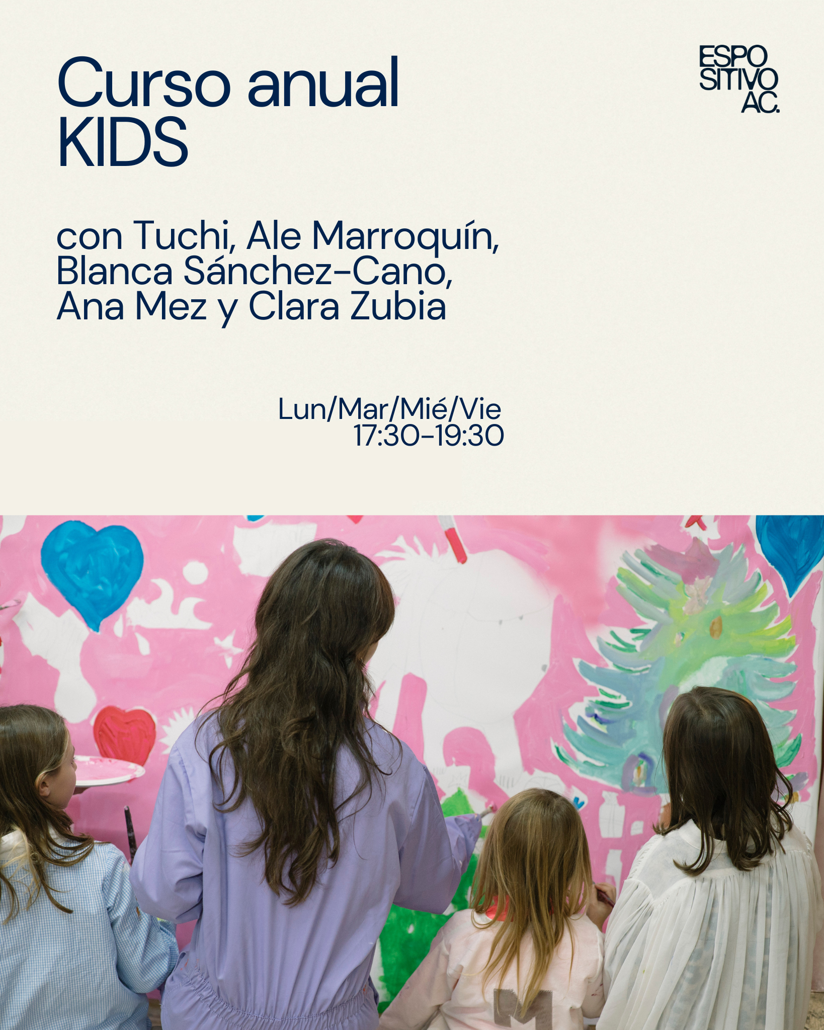 Dibujo y pintura para niñ@s con Desi Civera, Tuchi, Blanca Sánchez-Cano, Ana Martínez y Alejandra Marroquín<br>L-M-X-V de 17:30 a 19:30h