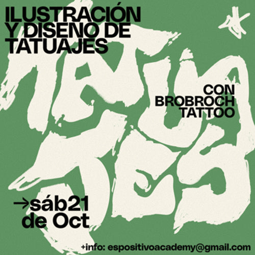 Taller de Ilustración y diseño de tatuajes con Brobroch Tattoo<br> Sábado 21 de octubre